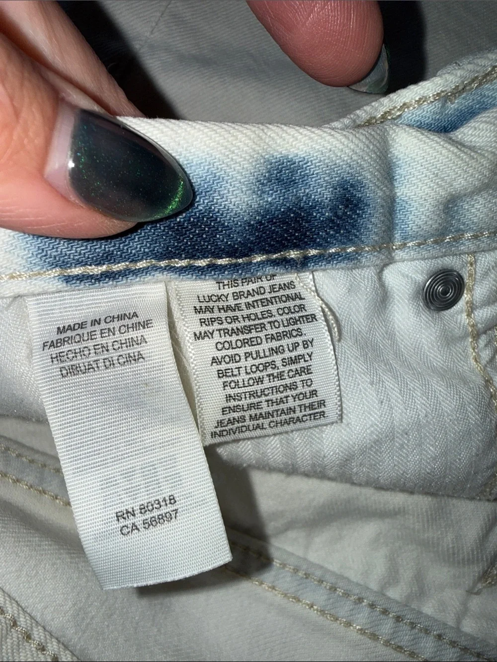 Lucky Brand white denim